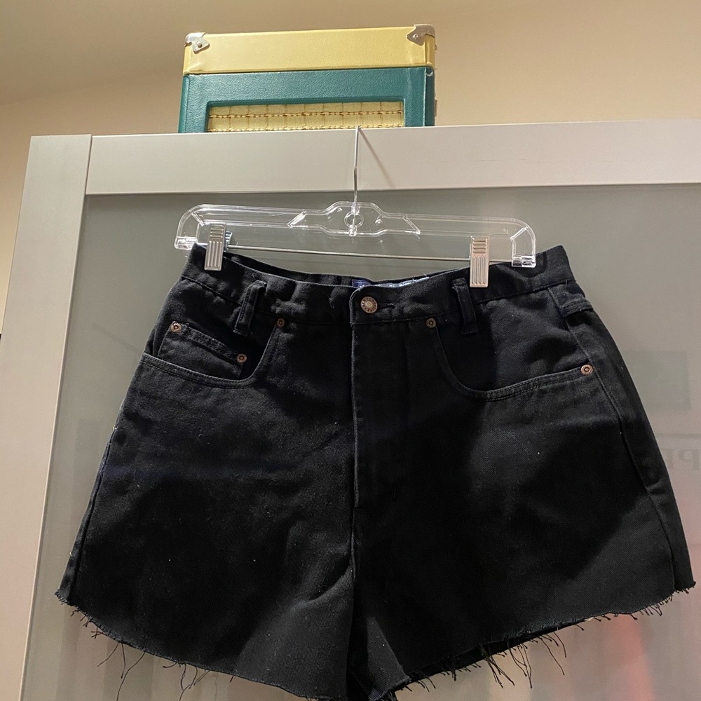Demin high waisted shorts